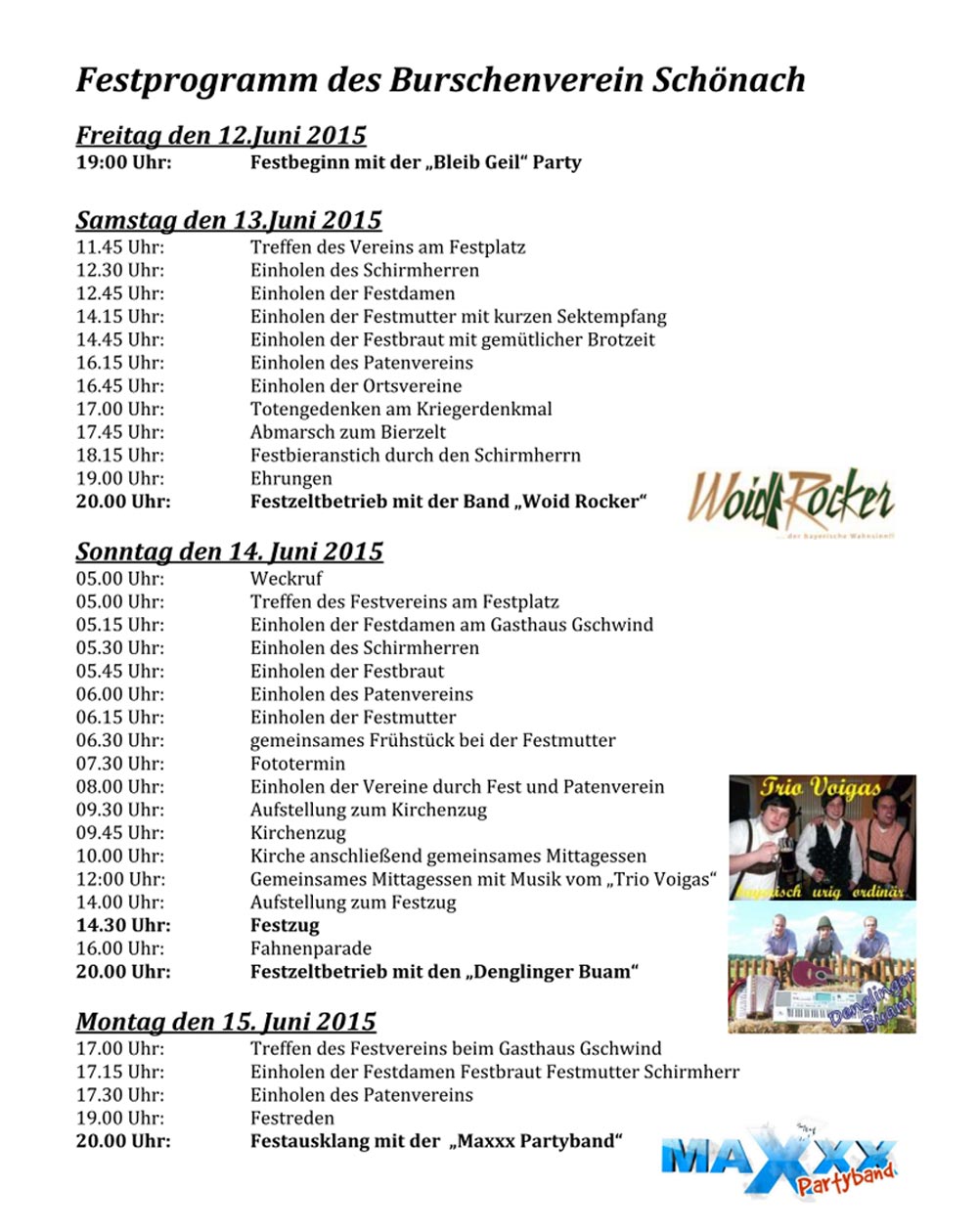 Festprogramm